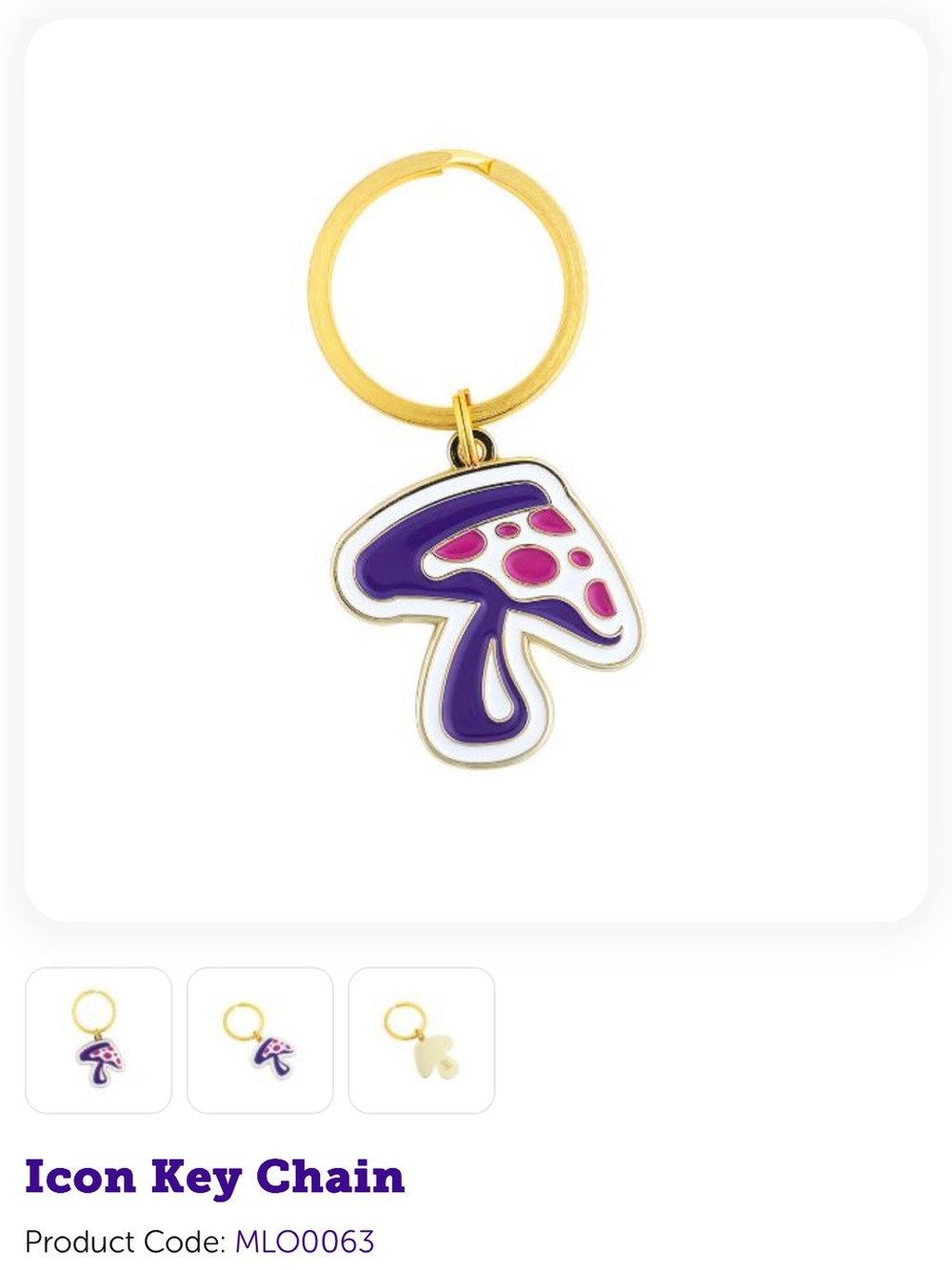 Mellow Mushroom Icon Key Chain